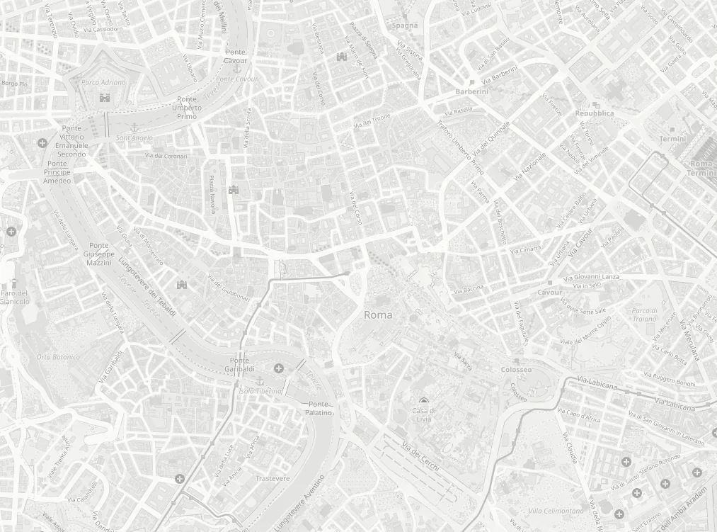Harta centrului Romei cu locurile din postări